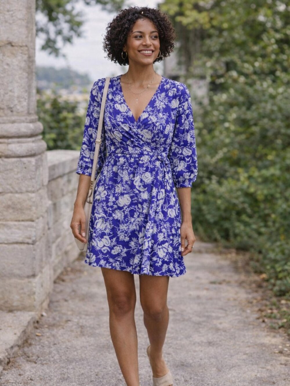 Ba&sh Ulia Floral Wrap Mini Dress